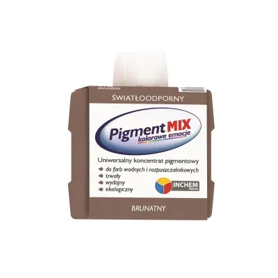 Uniwersalny koncentrat pigmentowy w postaci wodnej dyspersji pigmentów z dodatkiem środków dyspergująco-zwilżających i regulatorów lepkości. Koncentrat Pigment MIX nie zawiera żadnych żywic, glikolu etylenowego, metali ciężkich, lotnych związków organicznych (VOC) i alkilofenoli oksyetylenowanych (APEO).