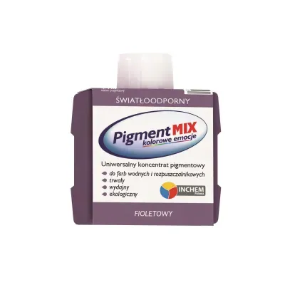Uniwersalny koncentrat pigmentowy w postaci wodnej dyspersji pigmentów z dodatkiem środków dyspergująco-zwilżających i regulatorów lepkości. Koncentrat Pigment MIX nie zawiera żadnych żywic, glikolu etylenowego, metali ciężkich, lotnych związków organicznych (VOC) i alkilofenoli oksyetylenowanych (APEO).