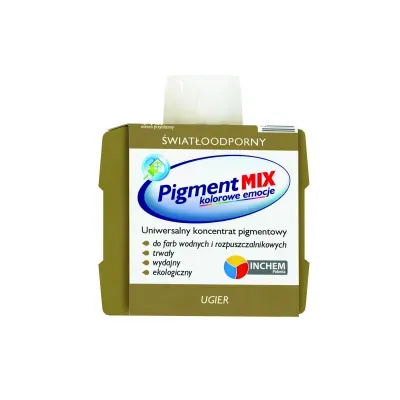 Uniwersalny koncentrat pigmentowy w postaci wodnej dyspersji pigmentów z dodatkiem środków dyspergująco-zwilżających i regulatorów lepkości. Koncentrat Pigment MIX nie zawiera żadnych żywic, glikolu etylenowego, metali ciężkich, lotnych związków organicznych (VOC) i alkilofenoli oksyetylenowanych (APEO).