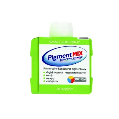 Uniwersalny koncentrat pigmentowy w postaci wodnej dyspersji pigmentów z dodatkiem środków dyspergująco-zwilżających i regulatorów lepkości. Koncentrat Pigment MIX nie zawiera żadnych żywic, glikolu etylenowego, metali ciężkich, lotnych związków organicznych (VOC) i alkilofenoli oksyetylenowanych (APEO).