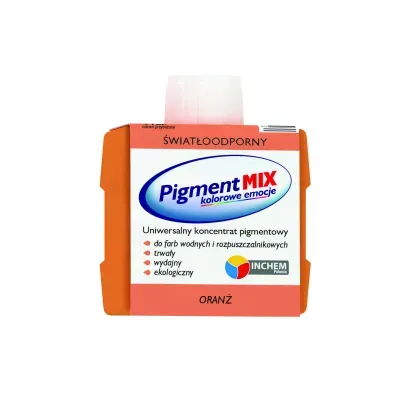 Uniwersalny koncentrat pigmentowy w postaci wodnej dyspersji pigmentów z dodatkiem środków dyspergująco-zwilżających i regulatorów lepkości. Koncentrat Pigment MIX nie zawiera żadnych żywic, glikolu etylenowego, metali ciężkich, lotnych związków organicznych (VOC) i alkilofenoli oksyetylenowanych (APEO).