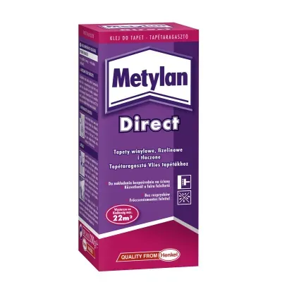 Metylan Direct służy do klejenia tapet z flizeliny lub na flizelinie (włókninie). Tapety flizelinowe nie odkształacają się (nie kurczą i nie rozciągają się podczas przyklejania). 