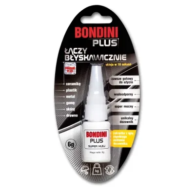 Łączy trwale w kilka sekund drewno, szkło, ceramikę, metal, skórę, gumę, tkaniny. Czysty w użyciu. Działa na nierównych powierzchniach.