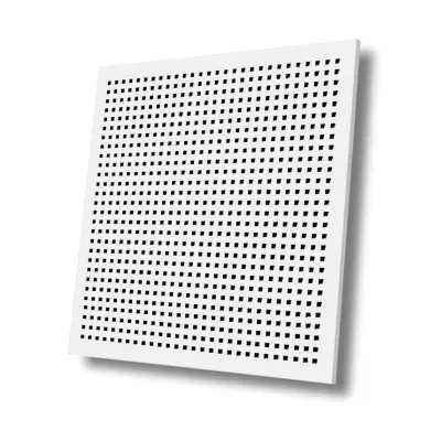 Panel sufitowy z płyty gipsowo kartonowej z kwadratową, regularną perforacją 9x9mm. Pokryty włókniną akustyczną od spodu. Wyprodukowany w technologii Activ'Air, zapewnia redukcję stężenia formaldehydu w powietrzu (skutecznośc do 60%).  Kolor biały NCS 0500.
Służy do wykonywania kasetonowych sufitów podwieszanych w pomieszczeniach o wilgotności względnej nie przekraczającej 70%. Ze względu na swoje właściwości najbardziej zalecany do następujących obiektów: Biura, Hotele, Objekty handlowe, Szkolnictwo, Słuzba zdrowia.
