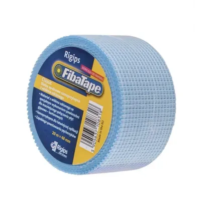 RIGIPS FIBATAPE Siatka spoinowa samoprzylepna z włókana szklanego szerokość 48 mm, długość 90 m.
Do połączeń między płytami gipsowo - kartonowymi. Reperacja pęknięć w tynkach gipsowych, reperacja ubytków w tynkach, płytach gipsowych i gipsowo - kartonowych.
