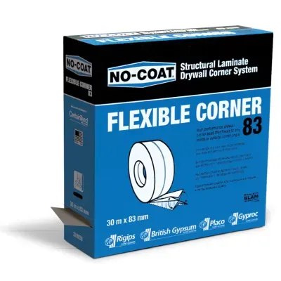 RIGIPS NO-COAT Flexible Corner – to najnowsze rozwiązanie do trwałego i zapewniającego wyjątkową wytrzymałość wykończenia naroży.