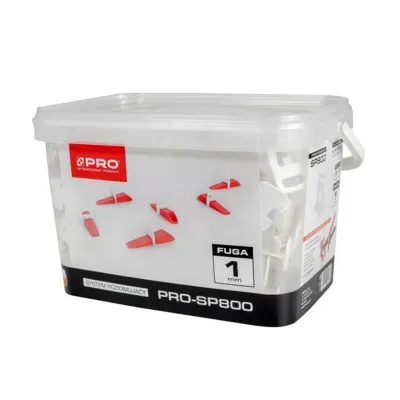 451387 PRO System poziomowania płytek 1mm klipsy 500szt. wiadro 10l SP800.jpg