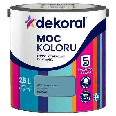 513680 DEKORAL MOC KOLORU FALA SURFERA 2,5L MAT farba lateksowa odporna na szorowanie zużycie 14m2L.jpg