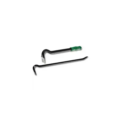 Łom:
- wykonany z wysokogatunkowej stali węglowej
- sześciokątny, wzmocniony przekrój ramienia
- odpowiedni kąt pomiędzy ramieniem a wyciągaczem ulatwiający pracę przy dużych obciążeniach