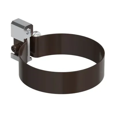 obejma metalowa dybla pvc brąz ciemny .jpg