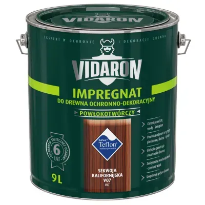 Nowoczesny impregnat do ochronno-dekoracyjnego malowania drewna na zewnątrz i wewnątrz pomieszczeń. Zabezpiecza drewno przed niszczącymi warunkami atmosferycznymi, dodatkowo tworzy na powierzchni drewna ochronną powłokę odporną na biokorozję - sinizna, grzyby pleśniowe. W połączeniu z bezbarwnym Impregnatem Ochronnym VIDARON zapewnia pełną ochronę drewna.