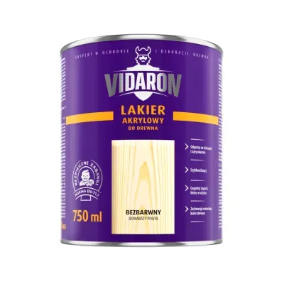 Szybkoschnący lakier akrylowy o łagodnym, niedrażniącym zapachu. Spełnia surowe wymagania europejskiej normy PN EN 71.3 – Bezpieczeństwo Zabawek. Podkreśla i zachowuje naturalny kolor drewna wydobywając jego urok. Zawiera inhibitory tanin, dzięki czemu zabezpiecza drewno przed przebarwieniami powstającymi wskutek działania żywic i garbników zawartych w drewnie.