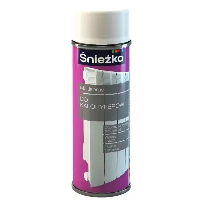 Śnieżka Multispray – DO KALORYFERÓW to wysokiej jakości lakier tworzący gładkie i twarde powłoki o podwyższonej odporności na uszkodzenia mechaniczne. Specjalna formuła produktu zabezpiecza malowane przedmioty przed żółknięciem. Do użytku wewnątrz pomieszczeń.
- odporny na wysoką temperaturę
- wysoce kryjący
- idealnie czysta biel