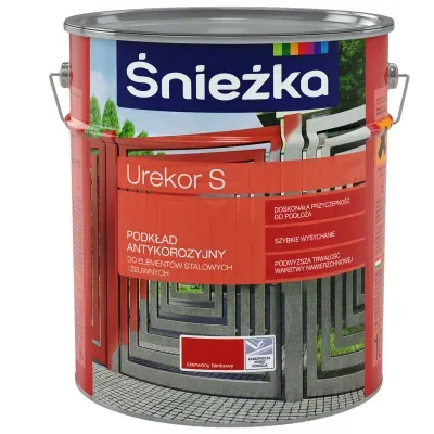 - zabezpiecza przez korozją
- szybko wysycha
- doskonale przyczepna do podłoży

Podkładowa farba antykorozyjna Urekor S jest zawiesiną pigmentów i wypełniaczy w roztworze żywicy ftalowej w mieszaninie rozpuszczalników organicznych z dodatkiem środków uszlachetniających i pomocniczych. Daje szybkoschnące, matowe, elastyczne powłoki doskonale przyczepne do podłoża, o stosownej do przeznaczenia twardości. Stosuje go się do gruntowania elementów konstrukcji stalowych i żeliwnych użytkowanych wewnątrz i na zewnątrz pomieszczeń, celem zabezpieczenia ich przed korozją. Zaleca się stosować go jako podkład pod następujące farby i emalie nawierzchniowe: ftalowe, ftalowe modyfikowane i  nitrocelulozowe.