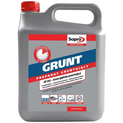 Szybkoschnący, niezawierający rozpuszczalników, podkład gruntujący na bazie żywicy syntetycznej do podłoży o dużej i zróżnicowanej chłonności, jak beton, beton komórkowy, tynk cementowy, tynk cementowo-wapienny, płyty gipsowo-kartonowe, tynki wykonane ze spoiw tynkarskich i murarskich, mur, jastrychy cementowe. Do gruntowania podłoża pod mineralne kleje, masy szpachlowe i uszczelnienia zespolone.
- Szybkoschnący
- Wysoka zdolność penetracji
- Nadaje się na podłogi i ściany ogrzewane 
- Na ściany i podłogi 
- W pomieszczeniach i na zewnątrz