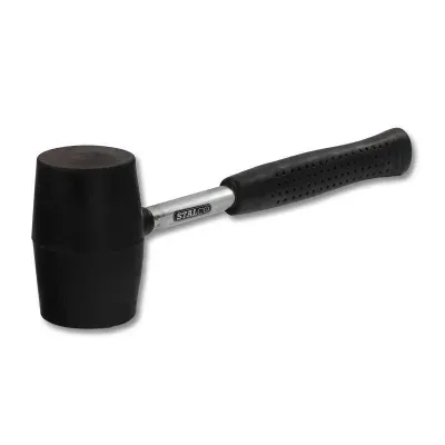 Młotek gumowy:
- rękojeść wykonana z elastycznego materiału
- trzonek: rurka stalowa