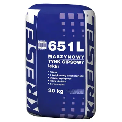 Zaprawa do maszynowego wykonywania gipsowych, gładkich, lekkich tynków wewnątrz pomieszczeń, w których wilgotność użytkowa nie przekracza 70%.

Nadaje się do mechanicznego lub ręcznego wykonywania gipsowych wypraw tynkarskich pod farby lub tynki szlachetne na ścianach i stropach z bloczków YTONG, HEBEL, itp. z elementów ceramicznych, wapienno-piaskowych, betonowych.

- Gładka powierzchnia
- Łatwy w obróbce
- Wysoka przyczepność
- Niskie zużycie
- Gładka powierzchnia