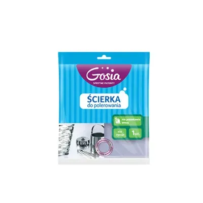 - Nie pozostawia smug
- Nie rysuje
- 100% mikrofibra
- 1 szt.
- 32 X 38 cm

Nie pozostawia żadnych smug ani drobinek materiału na polerowanych powierzchniach. Jest bardzo delikatna i dlatego nie rysuje czyszczonych powierzchni. Można prać ją w pralce w 60 stopniach nie używając wybielaczy i płynów zmiękczających. Ściereczkę można stosować do: szklanek, kieliszków, kryształów, sztućców , metalowych garnków, armatury kuchennej i łazienkowej, skórzanej kanapy, tapicerki samochodowej.
