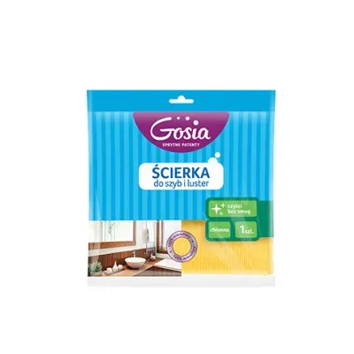- Czyści bez smug
- Chłonna
- 100% mikrofibra
- 1 szt.
- 41 X 38 cm

Nie pozostawia żadnych smug na wycieranych powierzchniach. Jest bardzo chłonna, a zarazem szybko wysycha. Ściereczka doskonale nadaje się do mycia szyb, luster, innych szklanych powierzchni jak: stół, szklanki, kieliszki. Można wyczyścić nią także szyby prysznicowe oraz okulary.