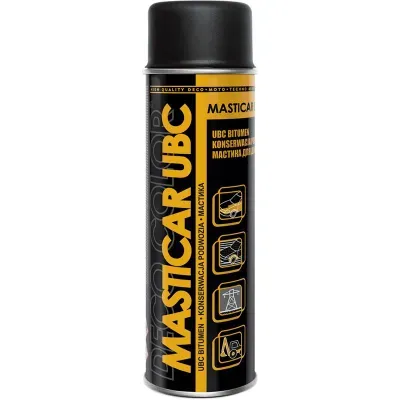 Środek na bazie bitumiczno-polimerowej do konserwacji podwozia.
Także do konserwacji elementów drewnianych, metalowych, betonowych,
wyrobów, urządzeń, czy konstrukcji eksploatowanych na i pod powierzchnią ziemi. 