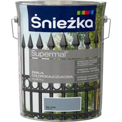 SUPERMAL® Emalia chlorokauczukowa zalecana jest do dekoracyjno-ochronnego malowania elementów stalowych i żeliwnych eksploatowanych na zewnątrz pomieszczeń, szczególnie narażonych na działanie czynników atmosferycznych takich jak: konstrukcje budowlane,  ogrodzenia,  balustrady, urządzenia mechaniczne  itp. Może być stosowana także do dekoracyjnego malowania podłoży betonowych i tynków cementowo-wapiennych nie narażonych na ścieranie.
- Zwiększona odporność na działanie czynników atmosferycznych.
- Zwiększona odporność na uderzenia i zarysowania.
- Doskonałe właściwości ochronne i dekoracyjne.