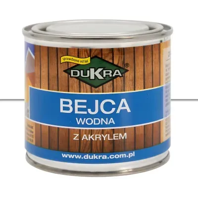 Bejca do drewna wodna biały 200ml z akrylem Dukra