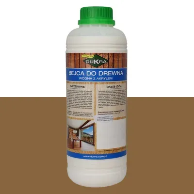 Bejca do drewna wodna kasztan 1l z akrylem Dukra