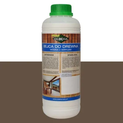 Bejca do drewna wodna orzech ciemny 1l z akrylem Dukra