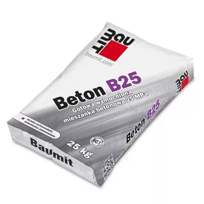Beton B25 25kg gotowa mieszanka betonowa C20/25 wzmocniona Baumit