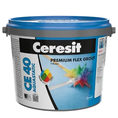 Ceresit fuga srebrno szara CE40 04  5kg wodoodporna elastyczna do 8mm silver