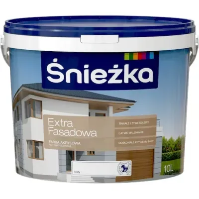Farba elewacyjna akrylowa Extra Fasadowa 10l szary Śnieżka