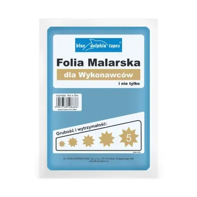 Folia malarska dla wykonawców 4x5m bardzo gruba CFC_28686 Blue Dolphin