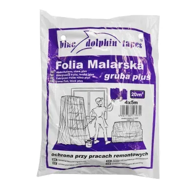 Folia malarska gruba 4x5m CF_FM_27931 Blue Dolphin