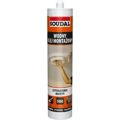 Klej montażowy wodny 50A biały 280ml Soudal
