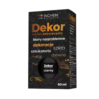 Lakier dekoracyjny Dekor czarny 80ml Inchem