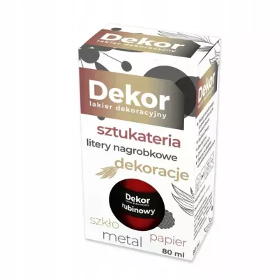 Lakier dekoracyjny Dekor rubinowy 80ml Inchem