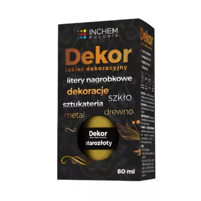 Lakier dekoracyjny Dekor starozłoty 80ml Inchem