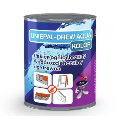 Lakier do drewna ognioochronny Uniepal Drew Aqua Kolor pinia 2,5l ADW