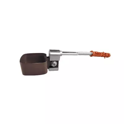 Obejma rury spustowej RK65 dł.12cm 45x45mm RAL8019 brąz Renoplast
