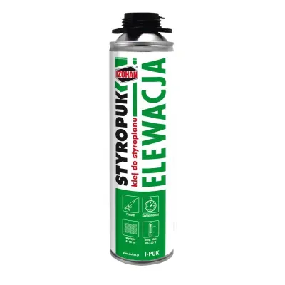 Pianoklej poliuretanowy do styropianu pistoletowy Styropuk Elewacja 750ml Nexler