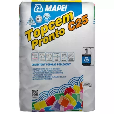 Posadzka cementowa Topcem Pronto C25 25kg Mapei