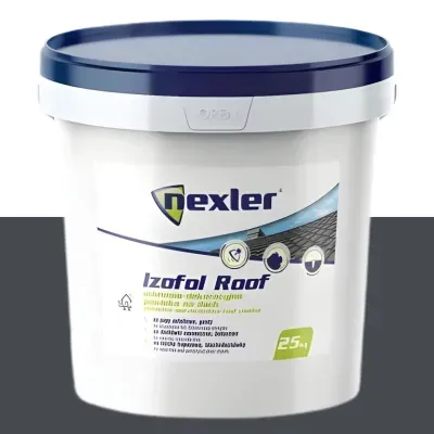 Powłoka ochronno-dekoracyjna na dach Izofol Roof grafit RAL7024 25kg Nexler