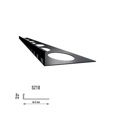 Profil schodowy prosty SZ10 2mb RAL7024 grafit Renoplast