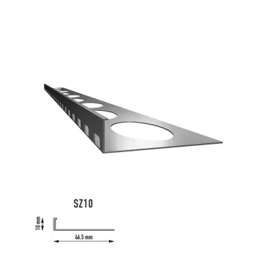 Profil schodowy prosty SZ10 2mb RAL7037 szary Renoplast