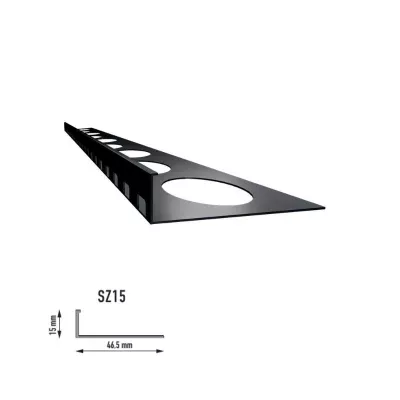 Profil schodowy prosty SZ15 2mb RAL8019 brąz Renoplast