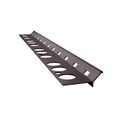 Profil schodowy prosty V 2mb RAL8019 brąz Renoplast