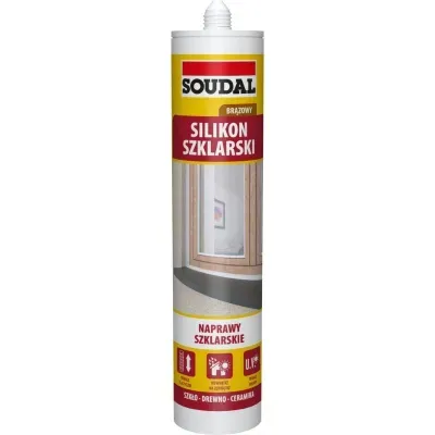 Silikon szklarski brązowy 280ml Soudal