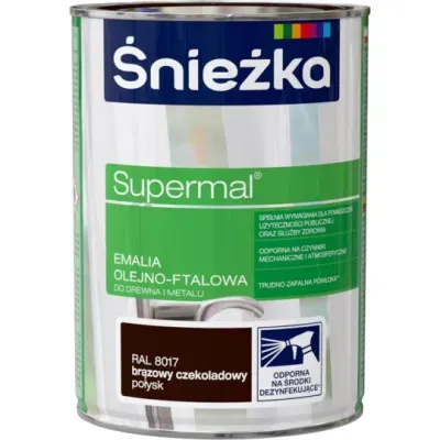 Supermal Emalia olejno ftalowa antracytRAL7016 0,8 l Śnieżka