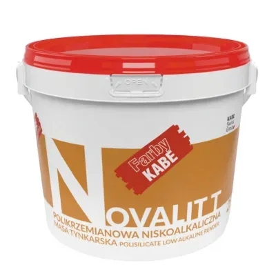 Tynk silikatowy Novalit T 1,5mm baranek baza A biała 25kg Kabe