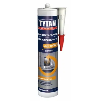 Tytan uszczelniacz kominkowy do 1500°C 310ml czarny
